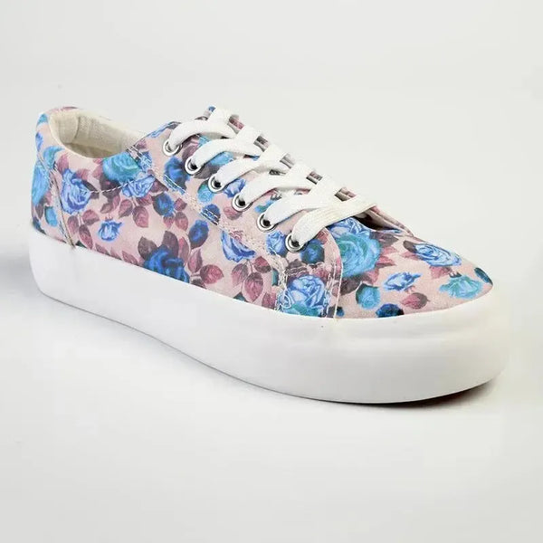 Madison Ladies Sneaker - Pink Floral