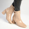 Madison Lady - Buckle Block Heel Boot - Nude-Madison Heart of New York-Buy shoes online