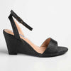 Madison Lakelynn Wedge With Ankle Tie - Black-Madison Heart of New York-Buy shoes online