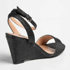 Madison Lakelynn Wedge With Ankle Tie - Black-Madison Heart of New York-Buy shoes online