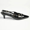 Madison Lameez 4 Kitten Heel - Black