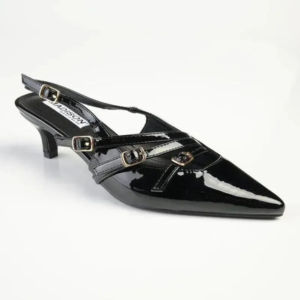 Madison Lameez Heel - Black