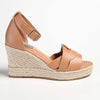 Madison Landry Closed Back Espadrille Wedge Sandal - Nude-Madison Heart of New York-Buy shoes online