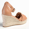 Madison Landry Closed Back Espadrille Wedge Sandal - Nude-Madison Heart of New York-Buy shoes online