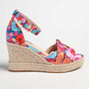 Madison Landry Closed Back Espadrille Wedge Sandal - Pink / Floral-Madison Heart of New York-Buy shoes online