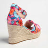 Madison Landry Closed Back Espadrille Wedge Sandal - Pink / Floral-Madison Heart of New York-Buy shoes online