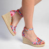 Madison Landry Closed Back Espadrille Wedge Sandal - Pink / Floral-Madison Heart of New York-Buy shoes online