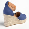 Madison Laura Closed Back Espadrille Wedge Sandal - Navy / Tan-Madison Heart of New York-Buy shoes online