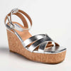 Madison Laurel Fashion Wedge Sandals - Silver-Madison Heart of New York-Buy shoes online