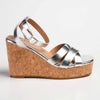 Madison Laurel Fashion Wedge Sandals - Silver-Madison Heart of New York-Buy shoes online