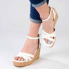 Madison Laurel Fashion Wedge Sandals - White-Madison Heart of New York-Buy shoes online