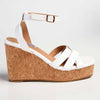 Madison Laurel Fashion Wedge Sandals - White-Madison Heart of New York-Buy shoes online