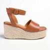 Madison Lauren Espadrille Wedge Sandal - Tan-Madison Heart of New York-Buy shoes online