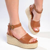 Madison Lauren Espadrille Wedge Sandal - Tan-Madison Heart of New York-Buy shoes online