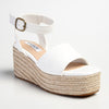 Madison Lauren Espadrille Wedge Sandal - White-Madison Heart of New York-Buy shoes online