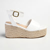 Madison Lauren Espadrille Wedge Sandal - White-Madison Heart of New York-Buy shoes online