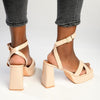 Madison Lesi Platfom Block Heel - Nude-Madison Heart of New York-Buy shoes online