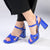 Madison Lessi 2 Block Heel Sandal - Cobalt Blue-Madison Heart of New York-Buy shoes online