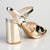 Madison Lessi 2 Block Heel Sandal - Light Gold-Madison Heart of New York-Buy shoes online