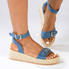 Madison Lettie Fashion Comfort Sandals - Blue-Madison Heart of New York-Buy shoes online