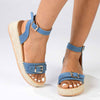 Madison Lettie Fashion Comfort Sandals - Blue-Madison Heart of New York-Buy shoes online