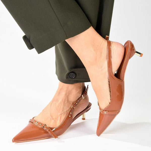 Madison Lexi Kitten Heel - Brown-Madison Heart of New York-Buy shoes online