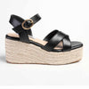 Madison Libby Espadrille Wedge Sandal - Black-Madison Heart of New York-Buy shoes online