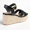 Madison Libby Espadrille Wedge Sandal - Black-Madison Heart of New York-Buy shoes online