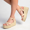 Madison Libby Espadrille Wedge Sandal - Nude-Madison Heart of New York-Buy shoes online