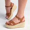 Madison Libby Espadrille Wedge Sandal - Tan-Madison Heart of New York-Buy shoes online