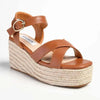 Madison Libby Wedge - Tan