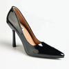Madison Lila 6 Hourglass Court Heel - Black Patent