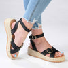 Madison Lilith Crossover Espadrille Sandal - Matt Black-Madison Heart of New York-Buy shoes online