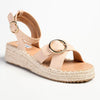 Madison Lilith Crossover Espadrille Sandal - Matt Nude-Madison Heart of New York-Buy shoes online