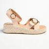 Madison Lilith Crossover Espadrille Sandal - Matt Nude-Madison Heart of New York-Buy shoes online