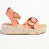 Madison Lilith Crossover Espadrille Sandal - Matt Peach-Madison Heart of New York-Buy shoes online