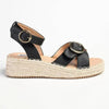 Madison Lilith Sandal - Matt Black