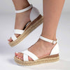 Madison London Espadrille Comfort Sandals - White-Madison-Buy shoes online