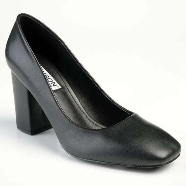 Madison Louise Block Heel Court - Black