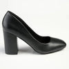 Madison Louise Block Heel Court - Black