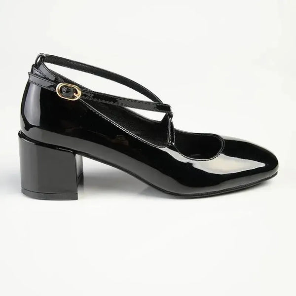 Madison Luzz Low Block Heel - Black