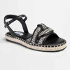 Madison Lylah Crossover Espadrille Sandal - Black-Madison Heart of New York-Buy shoes online