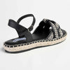 Madison Lylah Crossover Espadrille Sandal - Black-Madison Heart of New York-Buy shoes online