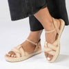 Madison Lylah Crossover Espadrille Sandal - Taupe-Madison Heart of New York-Buy shoes online