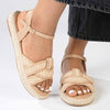 Madison Lylah Crossover Espadrille Sandal - Taupe-Madison Heart of New York-Buy shoes online