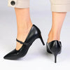 Madison Maggie Pointy Mary-Jane Court - Black