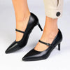Madison Maggie Pointy Mary-Jane Court - Black