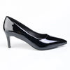 Madison Magnolia Pointy Toe Court - Black Patent