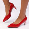 Madison Magnolia Pointy Toe Court - Red Patent