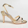 Madison Marcella Mesh Ankle Tie Stiletto Sandal - Gold
